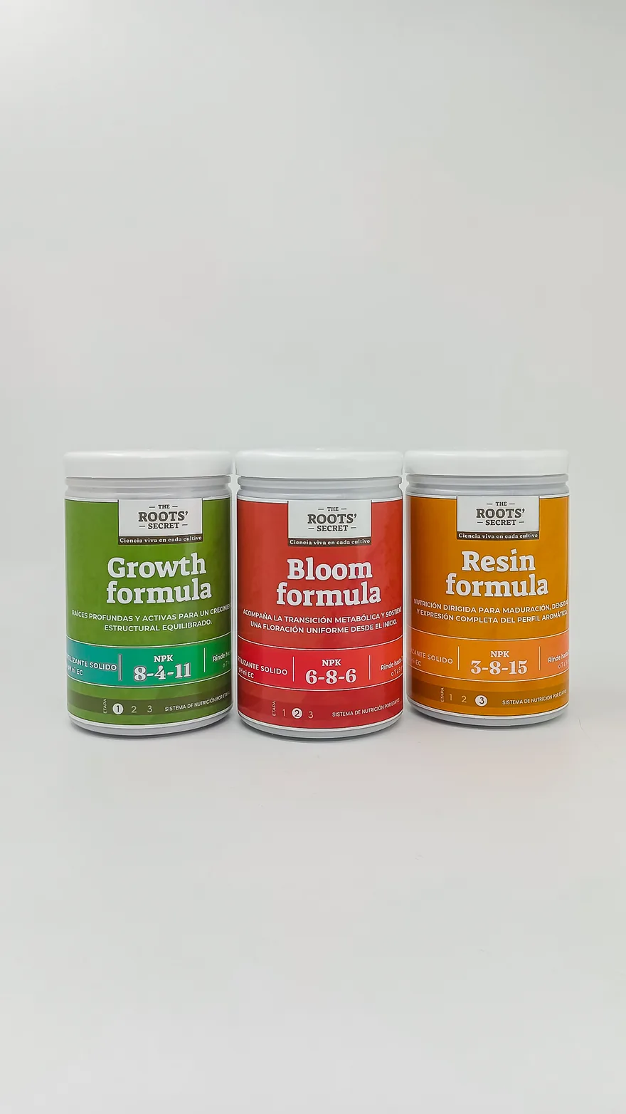 Tríada Pro The Roots' Secret: Growth, Bloom y Resin
